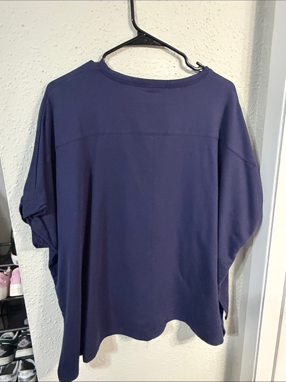 Fantastic Fawn Navy Sequin Flag Lip Tee - Picture 4 of 4